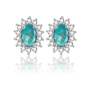 Brinco Oval com Esmeralda